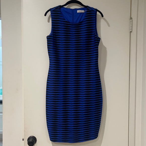Calvin Klein Dress (women’s size 8. Blue / black) - Picture 1 of 4